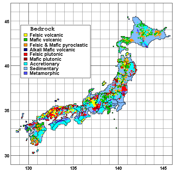 {n} (Geologic map of Japan)
